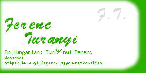 ferenc turanyi business card